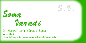 soma varadi business card